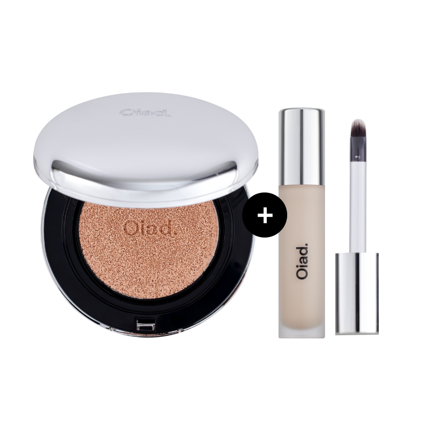 [1+1套裝] Pore Perfecting Mirror Moon Cushion[零毛孔持妝輕透鏡月氣墊粉底+附補充裝] & Cover Perfecting Mirror Brushed Concealer[柔滑持久完美遮瑕液]